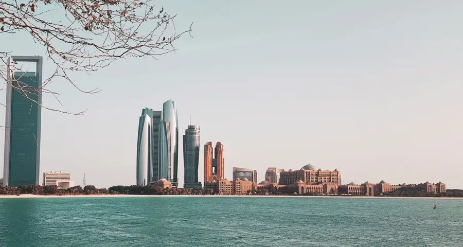 Etihad towers waterfront skyline