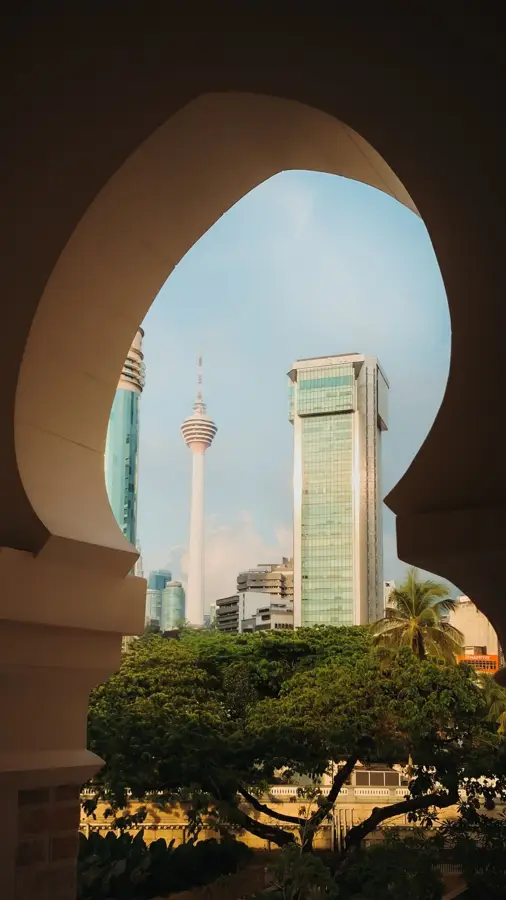 Kl tower through arch