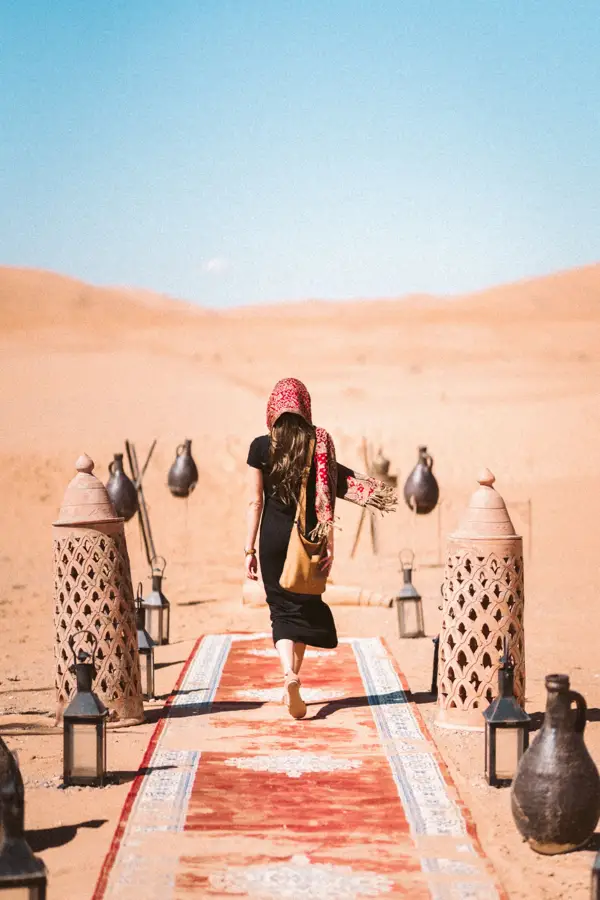 Desert camp carpet lanterns