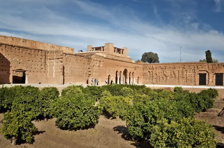 El badi palace orange trees