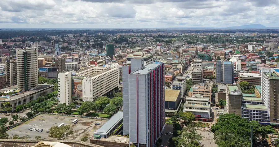 City centre aerial view