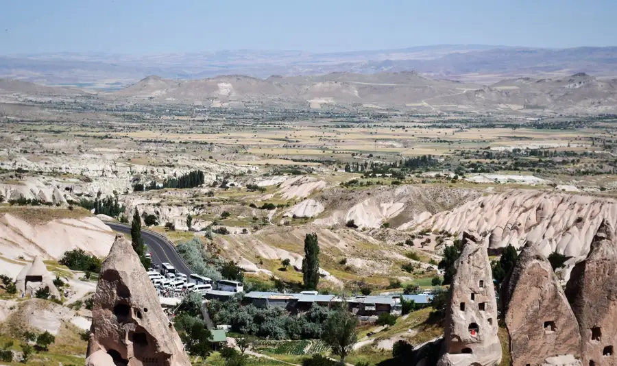 A valley viewpoint in Cappadocia, Turkey